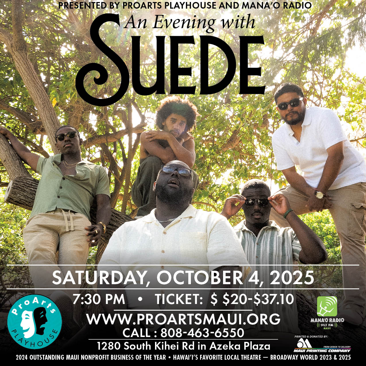 An Evening with Suede ProArts Show Oct. 4 2025