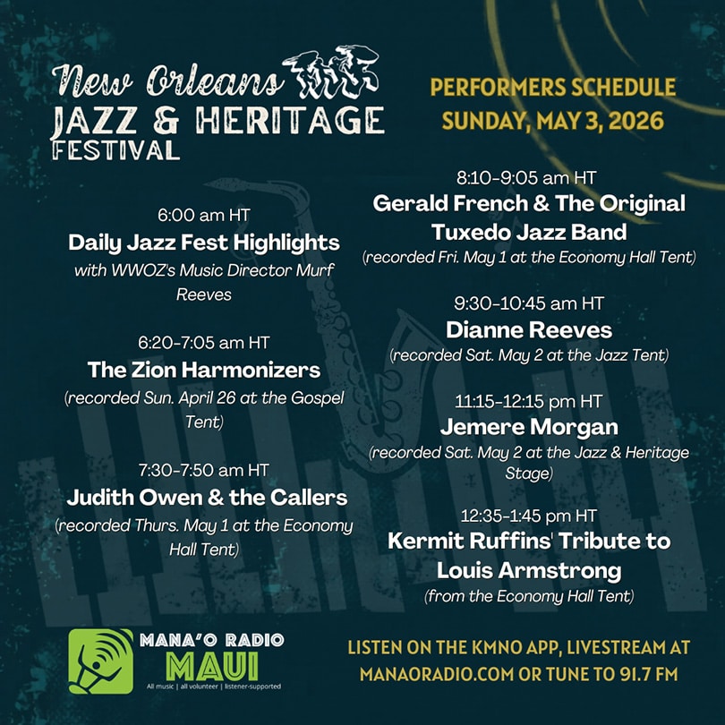 2025 New Orleans Jazz & Heritage Festival Day Schedule